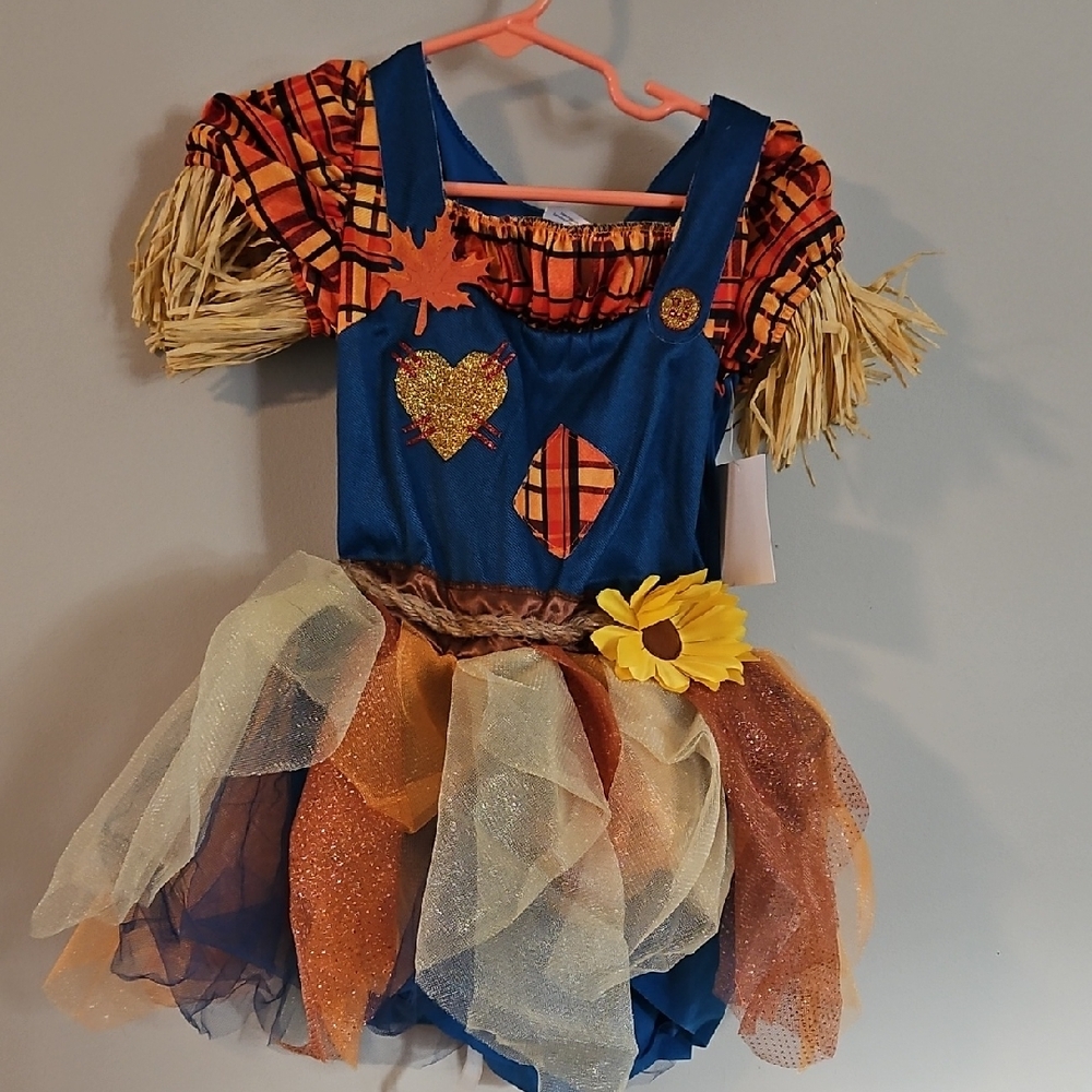Blue and Orange Kids Scarecrow Costume